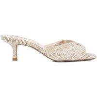 Dune London Embellished Kitten Heel Mules Gold