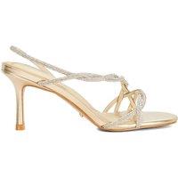 Dune London Embellished Stiletto Heel Sandals Gold