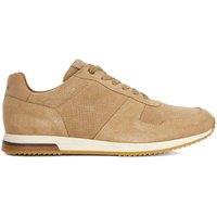 Dune London Suede Lace Up Trainers Sand