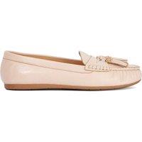 Dune London Wide Fit Leather Tassel Flat Loafers Blush
