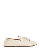 Leather Tassel Flat Loafers