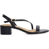 Dune London Leather Block Heel Sandals Black