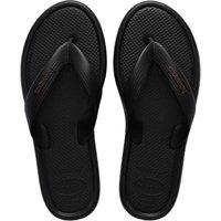 HAVAIANAS Puffy Edge Flat Flip Flops Black