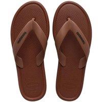 HAVAIANAS Puffy Edge Flat Flip Flops Tan
