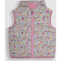 JoJo Maman Bb Floral Quilted Puffer Gilet (1-6 Yrs) Multi
