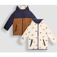 JoJo Maman Bb Dino Embroidered Reversible Jacket (6 Mths-6 Yrs) Multi