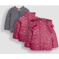 JoJo Maman Bb Floral 3-In-1 Waterproof Jacket (1-6 Yrs) Multi