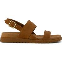 TOMS Slingback Strap Flatform Sandals Brown