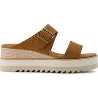 TOMS Leather Buckle Mules Brown