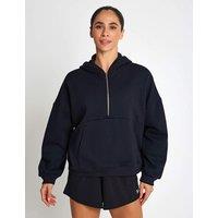 Under Armour Icon Cotton Rich Fleece Half Zip Hoodie Black
