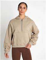 Icon Cotton Rich Fleece Half Zip Hoodie