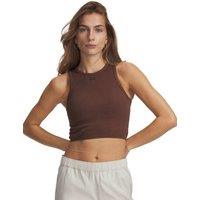 Under Armour Seamless Cotton Rich Crop Vest Top Brown