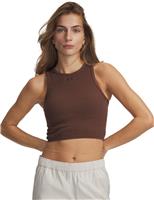 Under Armour Seamless Cotton Rich Crop Vest Top Brown