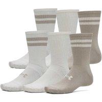 Under Armour 6 Pack Essential Ankle High Socks Brown Mix