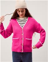 Textured V-Neck Cardigan