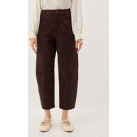 Monsoon High Waisted Barrel Cropped Jeans Chocolate
