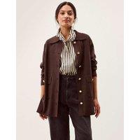 Monsoon Collared Knitted Jacket Navy Mix