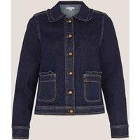 Monsoon Denim Frill Collar Jacket Indigo