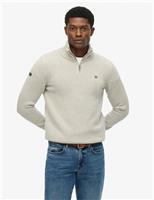 Pure Cotton Half Zip Jumper