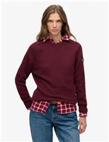 Pure Cotton Crew Neck Relaxed Jumper