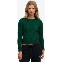 Superdry & Co Cable Knit Crew Neck Jumper Green