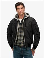 Superdry & Co Military MA1 Hooded Bomber Jacket Black
