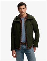 Superdry & Co Water Resistant Hooded Softshell Jacket Green