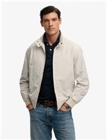 Superdry & Co Cotton Blend Harrington Jacket Green