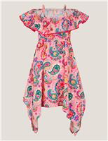 Paisley Ruffle Hanky Hem Dress (3-13 Yrs)