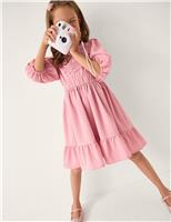 Embroidered Yoke Tiered Dress (3-15 Yrs)