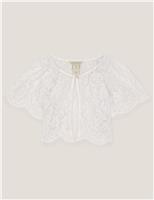 Lace Short Sleeve Cover Up (5-13 Yrs)