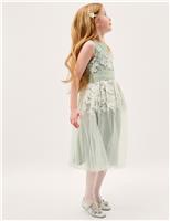 Tulle Floral Embroidered Occasion Dress (3-13 Yrs)
