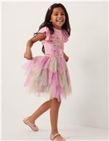 Butterfly Tiered Tulle Party Dress (3-13 Yrs)
