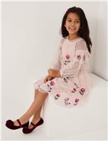 Floral Embroidered Tiered Dress (3-15 Yrs)