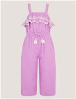 Pure Cotton Embroidered Jumpsuit (3-13 Yrs)