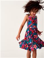 Tropical Print Jersey Beach Dress (3-13 Yrs)