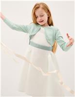 Cotton Rich Bow Button Cardigan (3-13 Yrs)