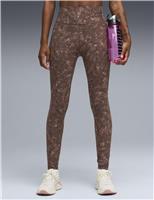 Puma Cloudspun Printed High Waisted Leggings Brown