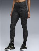 Puma Tad Essentials Leopard Print Leggings Black