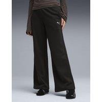 Puma Comfort Cotton Blend Wide Leg Joggers Black