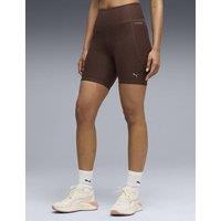 Puma Cloudspun High Waisted Shorts Brown