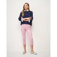 Crew Clothing Cotton Rich Tapered Cropped Chinos Soft Pink