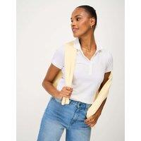 Crew Clothing Cotton Rich Polo Shirt White