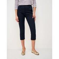 Crew Clothing Cotton Rich Tapered Cropped Chinos Dark Navy