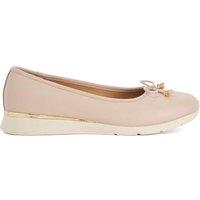 Dune London Leather Ballet Pumps Blush