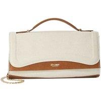 Dune London Textured Top Handle Chain Strap Grab Bag Natural