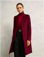 HOBBS Pure Wool Single Breasted Trench Coat Dark Navy