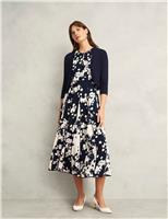 HOBBS Modal Blend Cropped Cardigan Navy