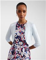 HOBBS Modal Blend Cropped Cardigan Navy