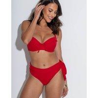 Pour Moi Roll Top Bikini Bottoms Red